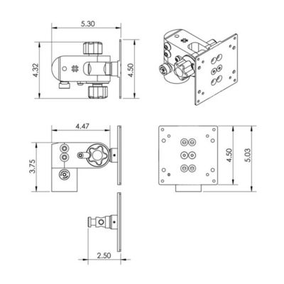 Pro Monitor Mount with Vesa Plate and Hardware, Mounts on 5/8" Baby Pin