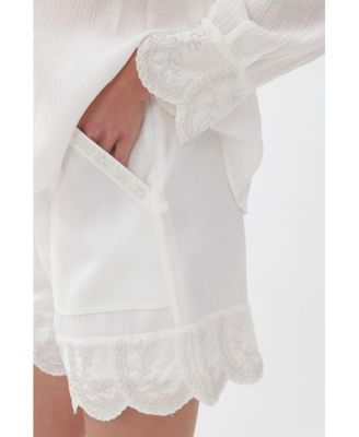 Women's Stone Detailed Shorts