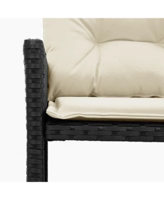 Garden Sofa Black, Cream White