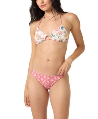 Juniors's Camellia Floral Madrid Revo V-Neck Swimsuit Top