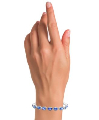 Oval Tanzanite (7.60 ct. t.w.) and Diamond Bracelet (0.01 ct. t.w.) in Sterling Silver (Also in Ruby)