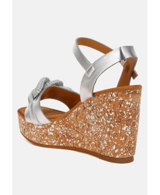 Womens Emelda Chain Link Detail Wedge Sandals
