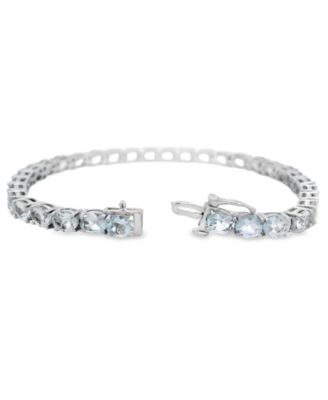 Oval Aquamarine Bracelet (10.20 ct. t.w.) in Sterling Silver