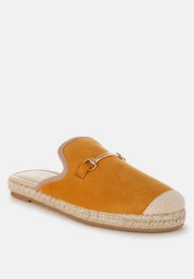 Womens Nazaya Horsebit Detail Espadrilles Mules
