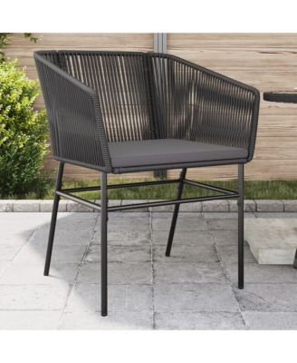 Garden Chair Black PE rattan Standard UV-resistant materials