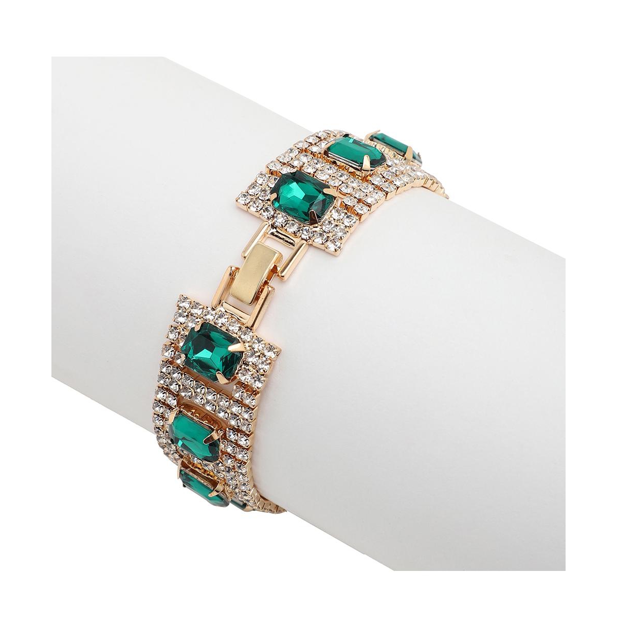 Sohi Gold-plated Stones Bracelet In Gold