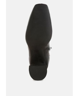 Womens Bruna Square Toe Ankle Boots