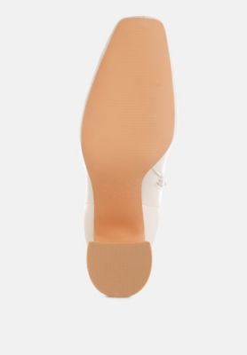 Womens Bruna Square Toe Ankle Boots