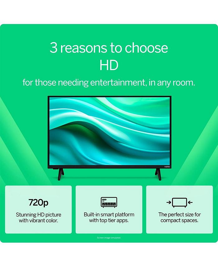 Vizio Size 32  LED Smart TV Class HD 720p  Smart TV - Black - 32 inches