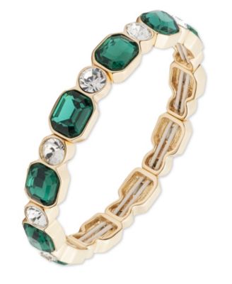 Anne Klein - Gold Tone Bright Crystal Siam Stretch Bracelet