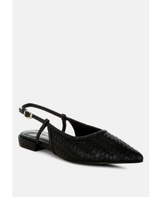 Womens Kurina Metallic Woven Slingback Sandals