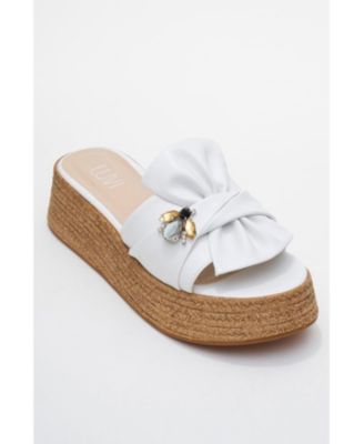 Shara Braided Bow & Bee Buckle Platform Sandal (Women)