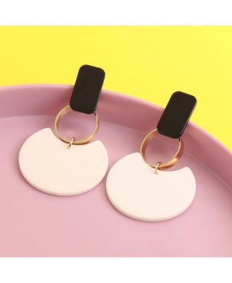 Women's Block Drop Earrings