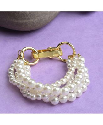 Women's White  Pearl Strand Bracelet