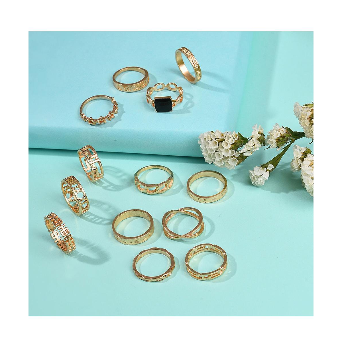 Sohi Women's Minimal Multi-Layer Ring