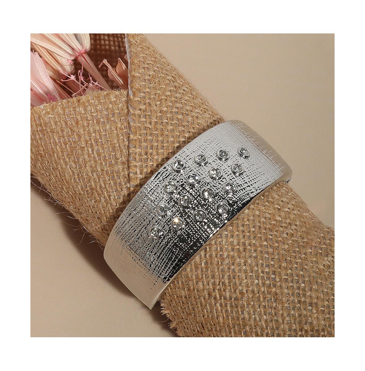 Sohi Crystal Rhombus Bracelet In Silver