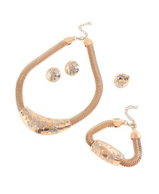 -Plated Stones Jewellery Set