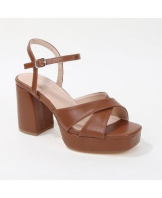 Guadalupe Crisscross Straps Platform Heels