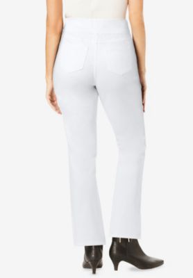 Women's Within Flex-Fit Pull-On Bootcut Gap-Free Stretch Denim Jeans