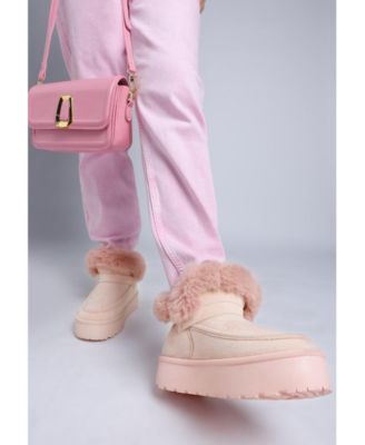 Womens Linka Pin Buckle Detail Snow Boots