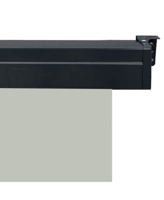 Balcony Side Awning Grey Steel 41.3 x 98.4 in Adjustable Armrests