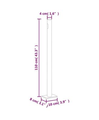 Side Awning Cream Polyester with PU coating Large Retractable