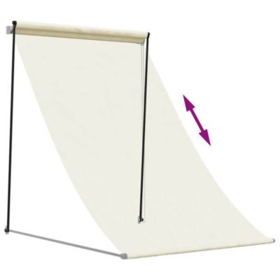 Retractable Awning Cream Polyester fabric with PA coating, Steel