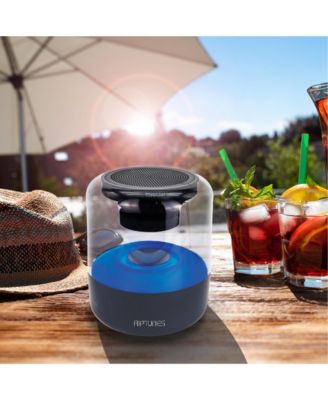 2-PACK 360&deg; Bluetooth Speaker, 6-Color LED Ambient Lights, USB/microSD/AUX Playback