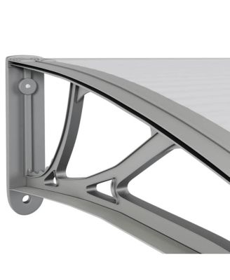 Door Canopy Grey Polycarbonate, ABS, Aluminum 118.1 x 39.4 in