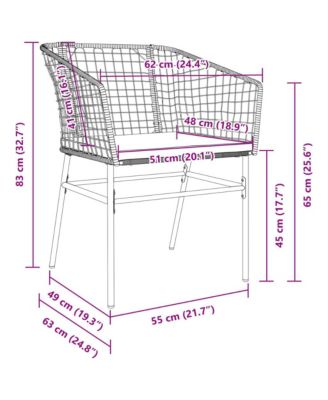 Garden Chair Black Poly Rattan UV-resistant materials