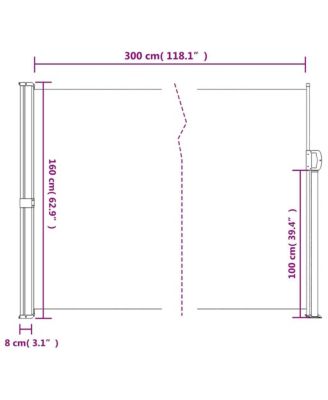 Retractable Side Awning Anthracite