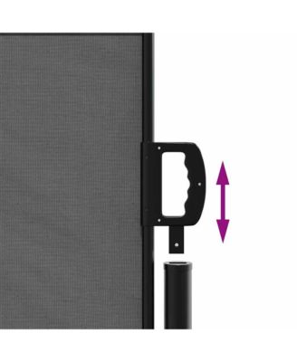 Retractable Side Awning Anthracite Polyester with PU coating