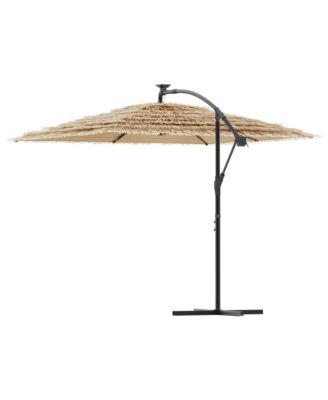 Garden Parasol Brown Polyester Large Adjustable Armrests