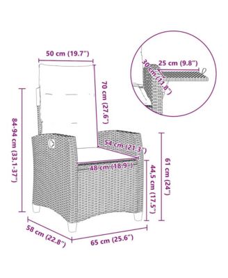 Reclining Garden Chair Grey