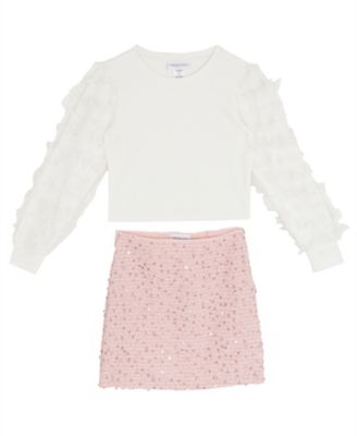 Girls' 7-12 Top and Skirt, 2-Piece Set