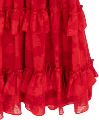 Girls' 7-16 Ruffle Detail Tiered Maxi Dress