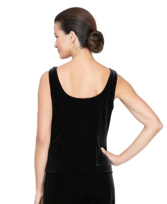 Petite Satin-Trimmed Velvet Jacket & Top Twinset