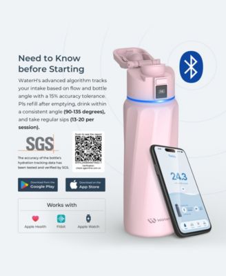 32 oz. Insulated Smart Water Bottle with Hydration Tracking
