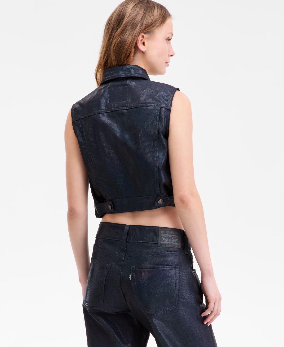 Levi's Women's Denim Trucker Vest In Blue