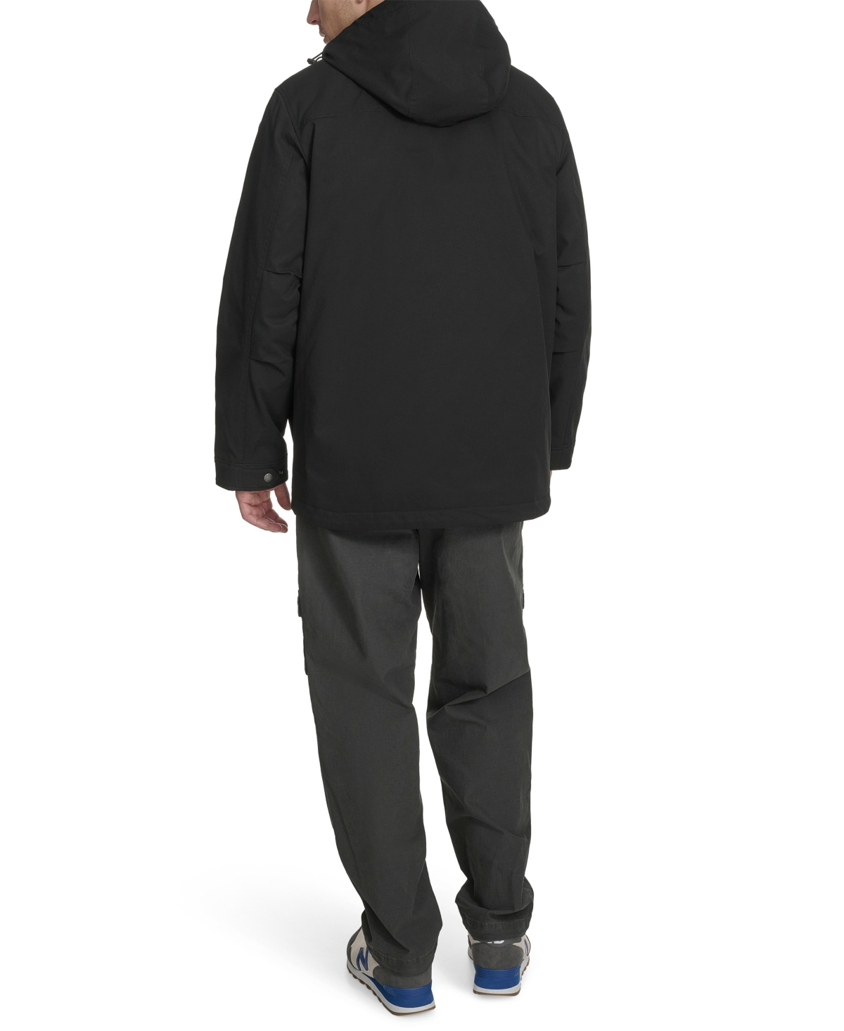 Levi's Men's Field Parka With Plaid Lining Jacket In Black
