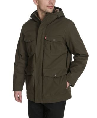 Men's Field Parka with Plaid Lining Jacket