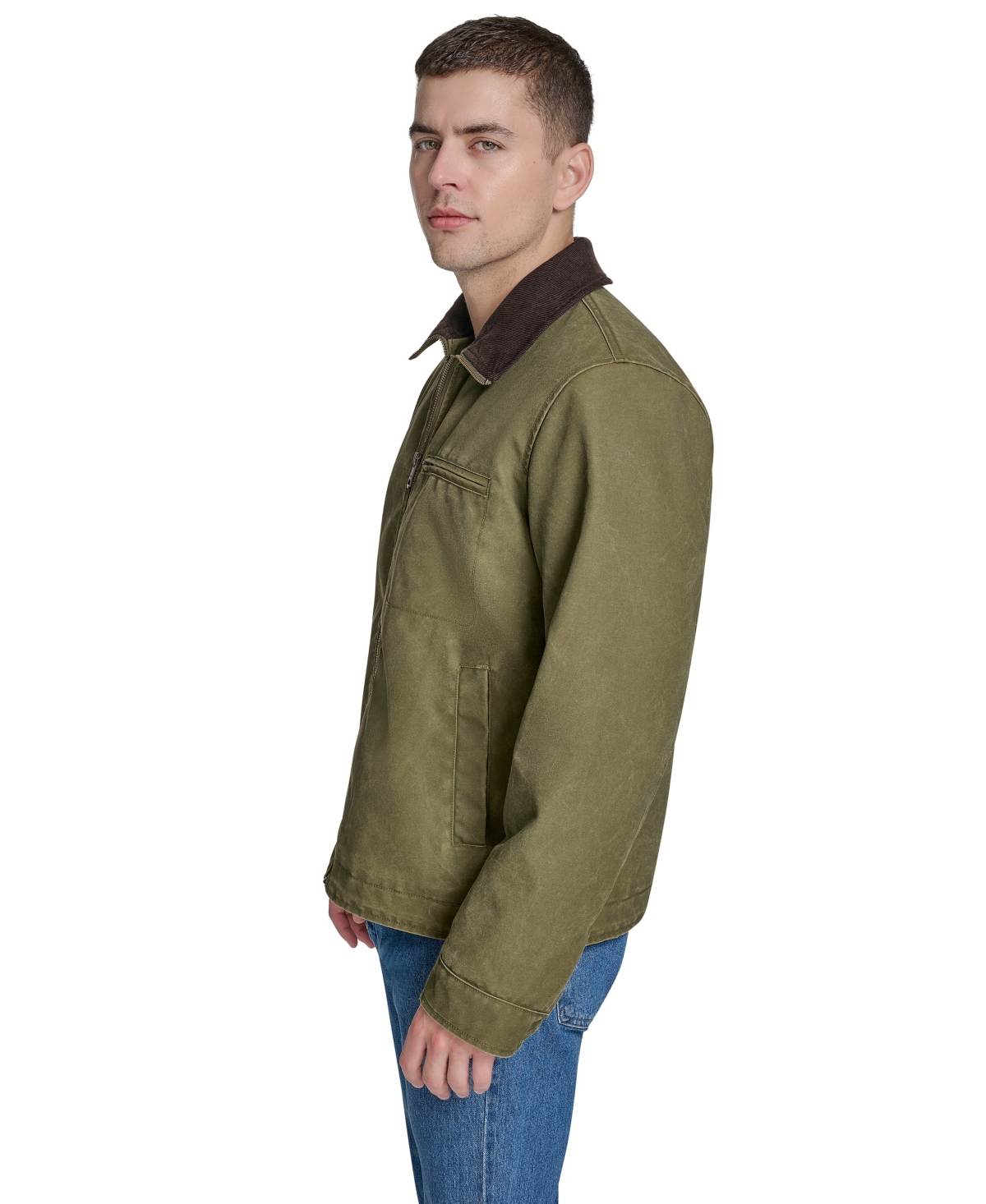 Levi's Men's Corduroy Collar Depot Jacket In Green