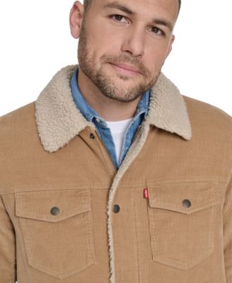 Men's Corduroy Trucker with Sherpa Collar Jacket