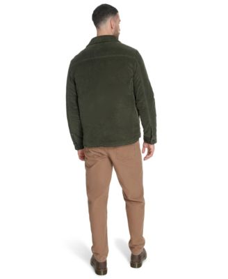 Men's Corduroy Plaid Lining Shirt Jacket