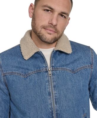 Men's Denim Western Sherpa Lined Collar Jacket
