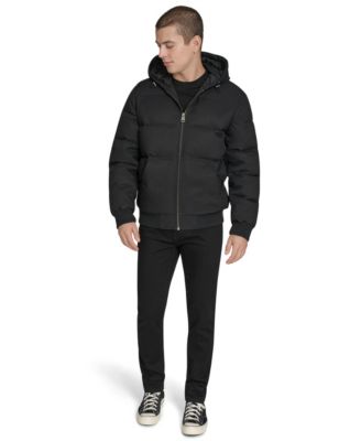 Men's Quilted Bomber with Hood Jacket