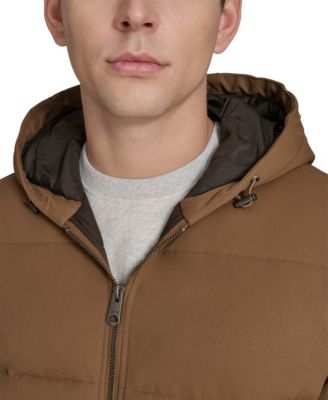 Men's Quilted Bomber with Hood Jacket