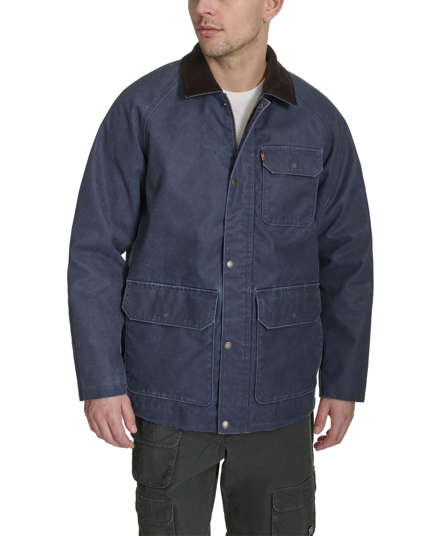 Мужская куртка Levi's Corduroy Collar Barn, цвет: Тёмно-синий — фото 1