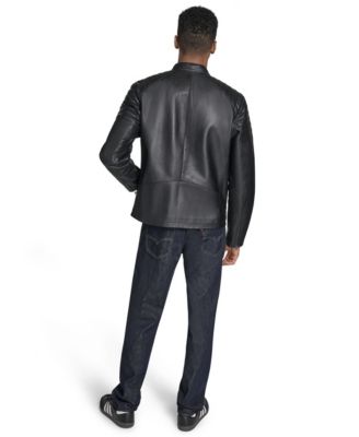 Men's Leather Racer Jacket