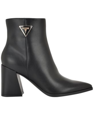 Womens Lusera Flared Block Heel Dress Booties